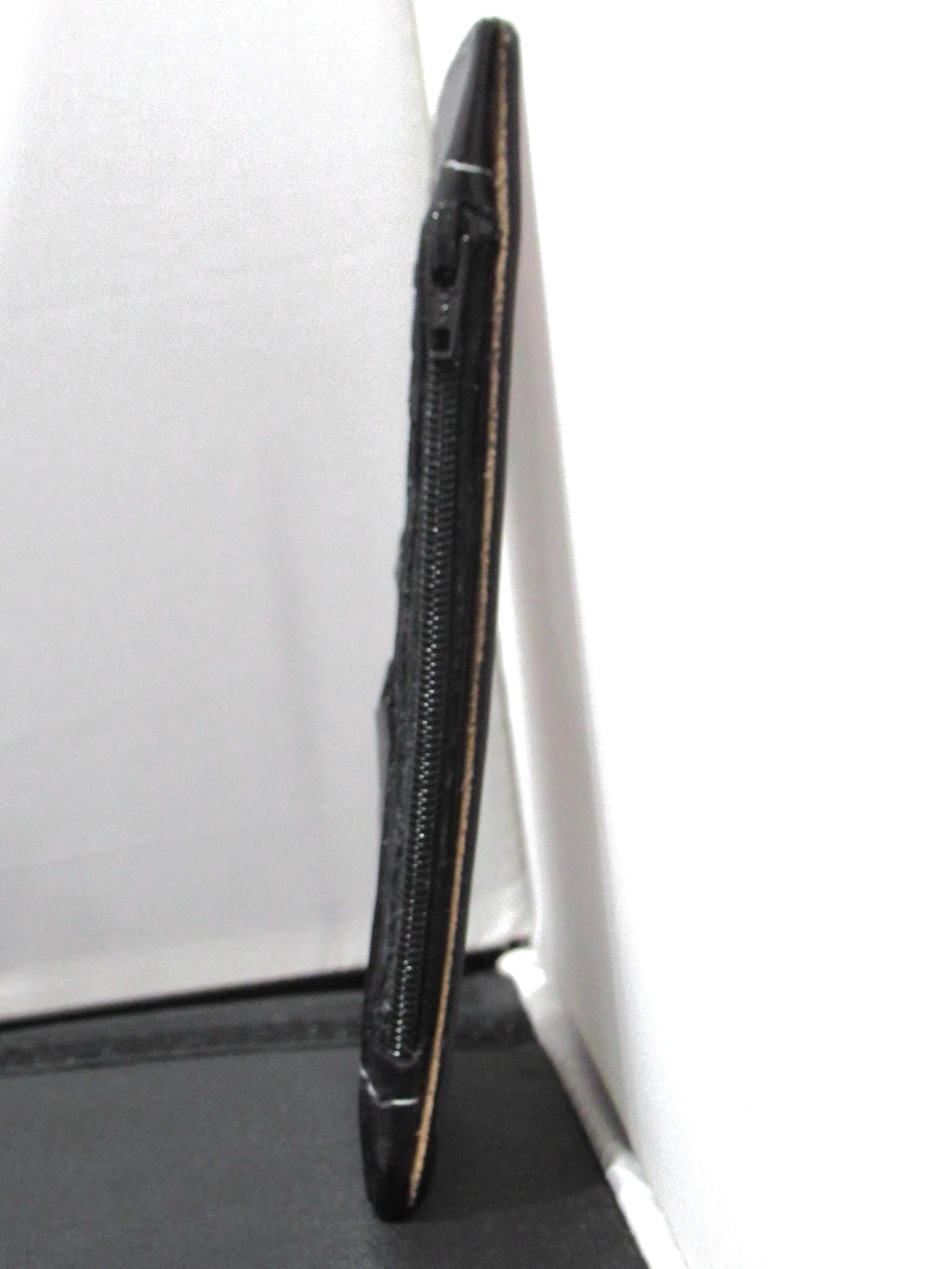 Handmade Leather Tooled Floral Purse - Black