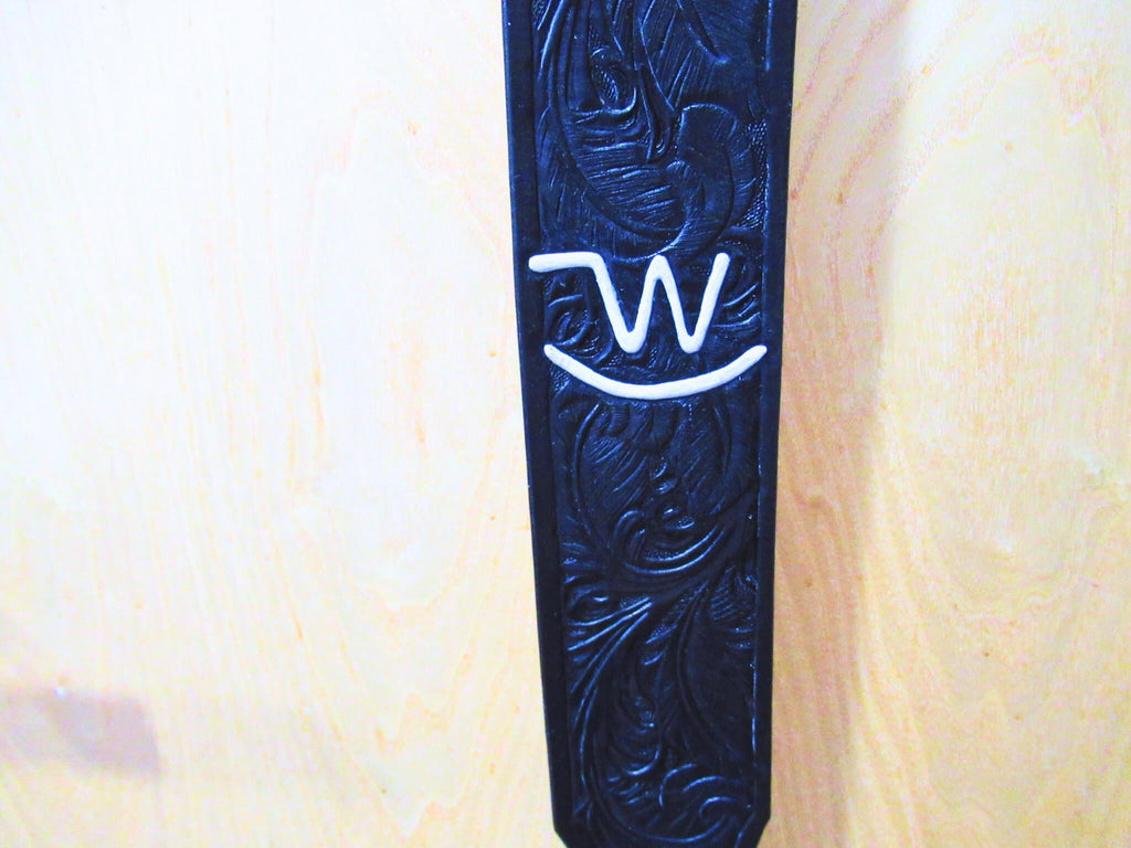 Handmade Leather Tooled Feather Guitar  Strap or Banjo Strap