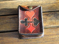 Handmade leather Tooled playing Cards card Holder