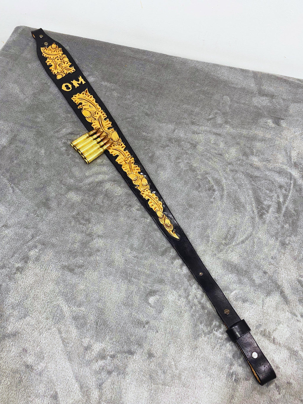 Leather Handmade Custom Rifle Strap Floral Tooled