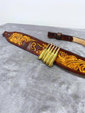 Leather Handmade Custom Rifle Strap Floral Tooled