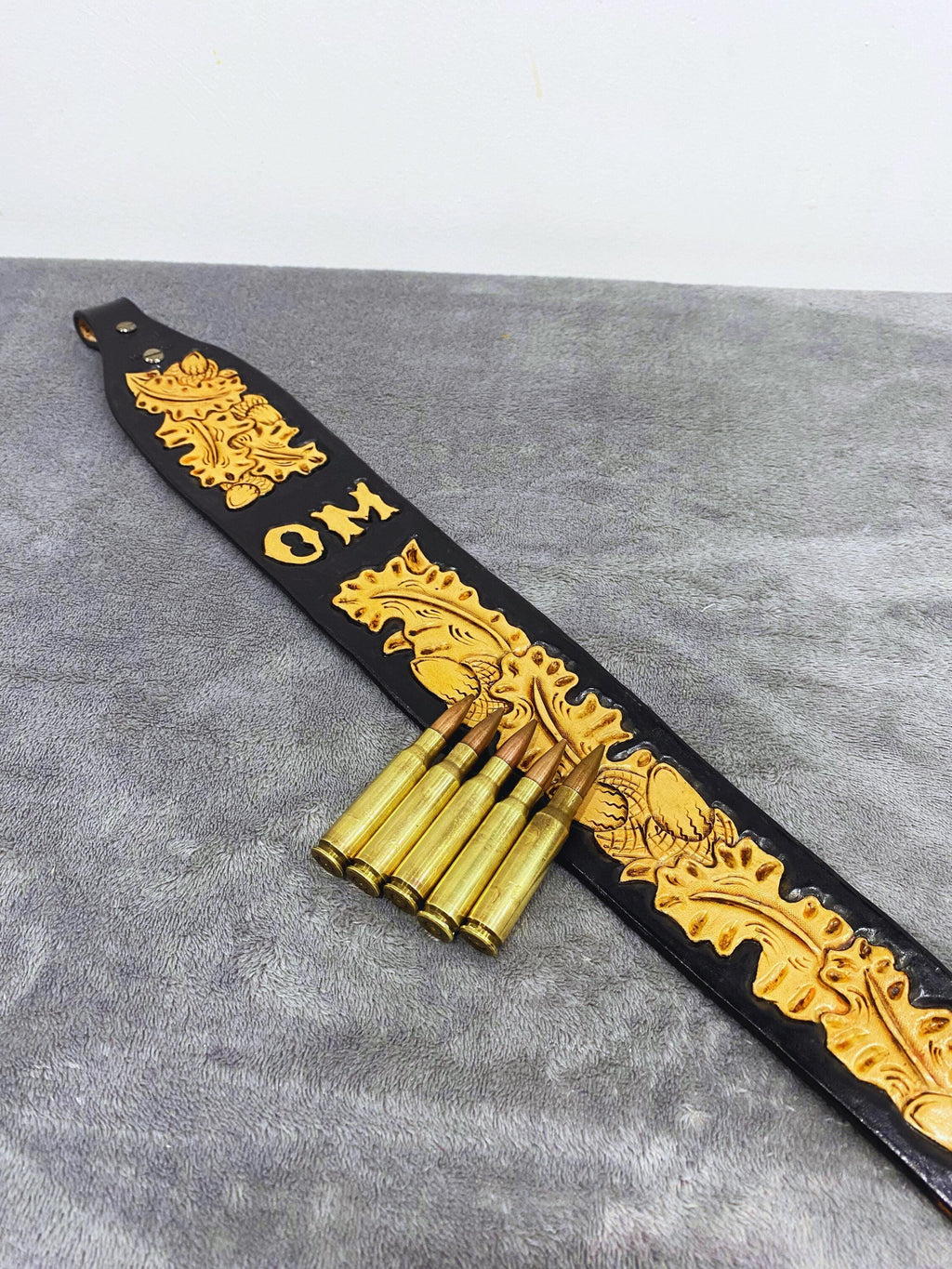Leather Handmade Custom Rifle Strap Floral Tooled
