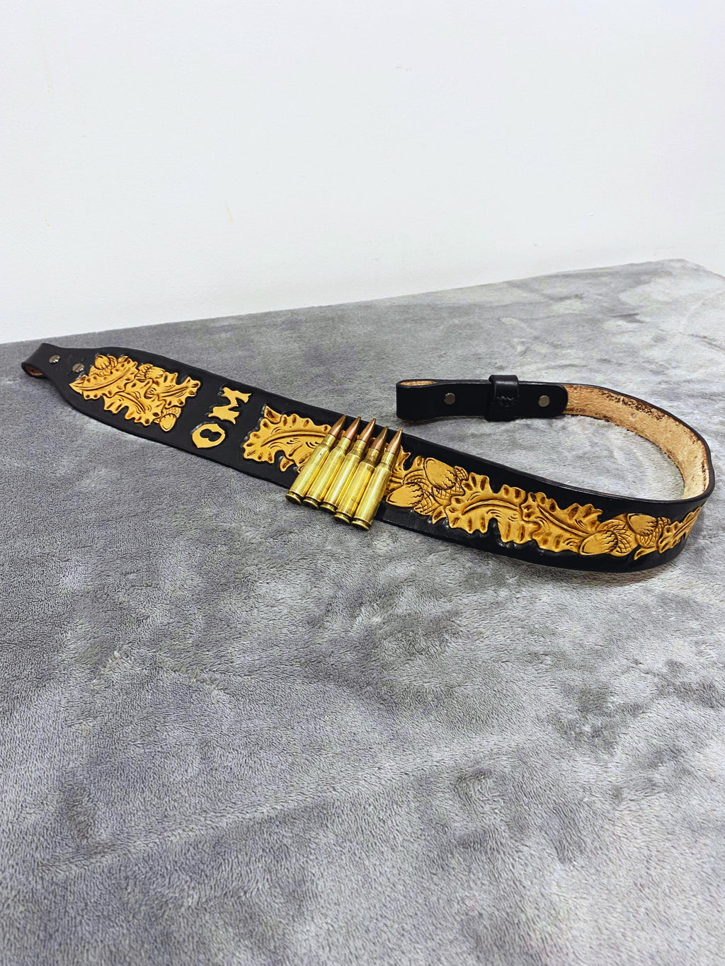 Leather Handmade Custom Rifle Strap Floral Tooled