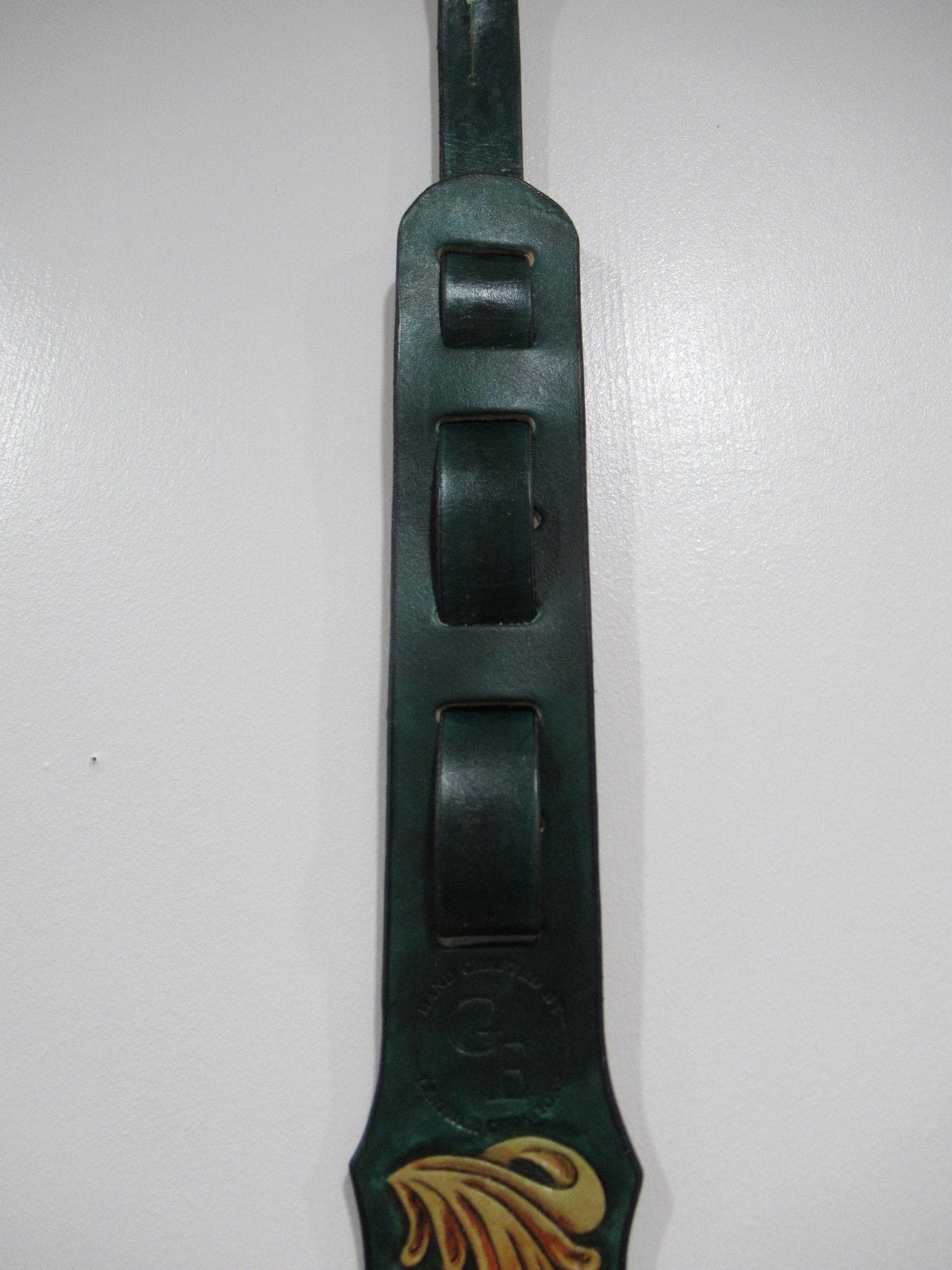 Handmade Leather Tooled Guitar Strap or Bass Strap